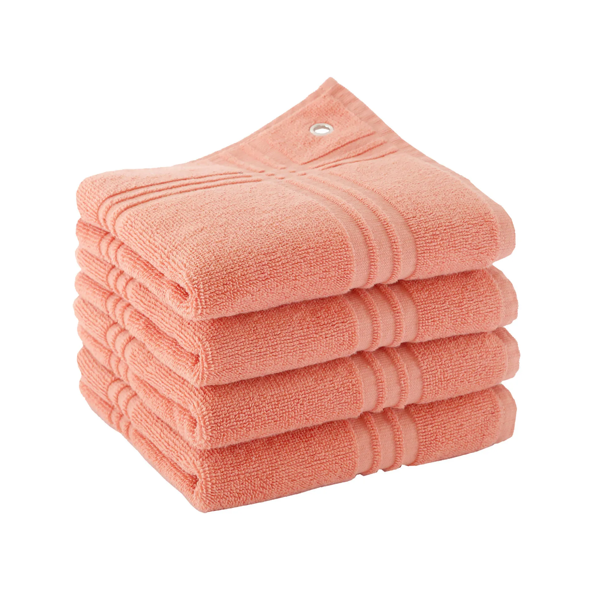 Vierkante absorberende handdoek in badstof - set van 4