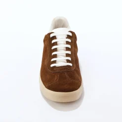 Vintage sneakers in splitleer, gekleurd