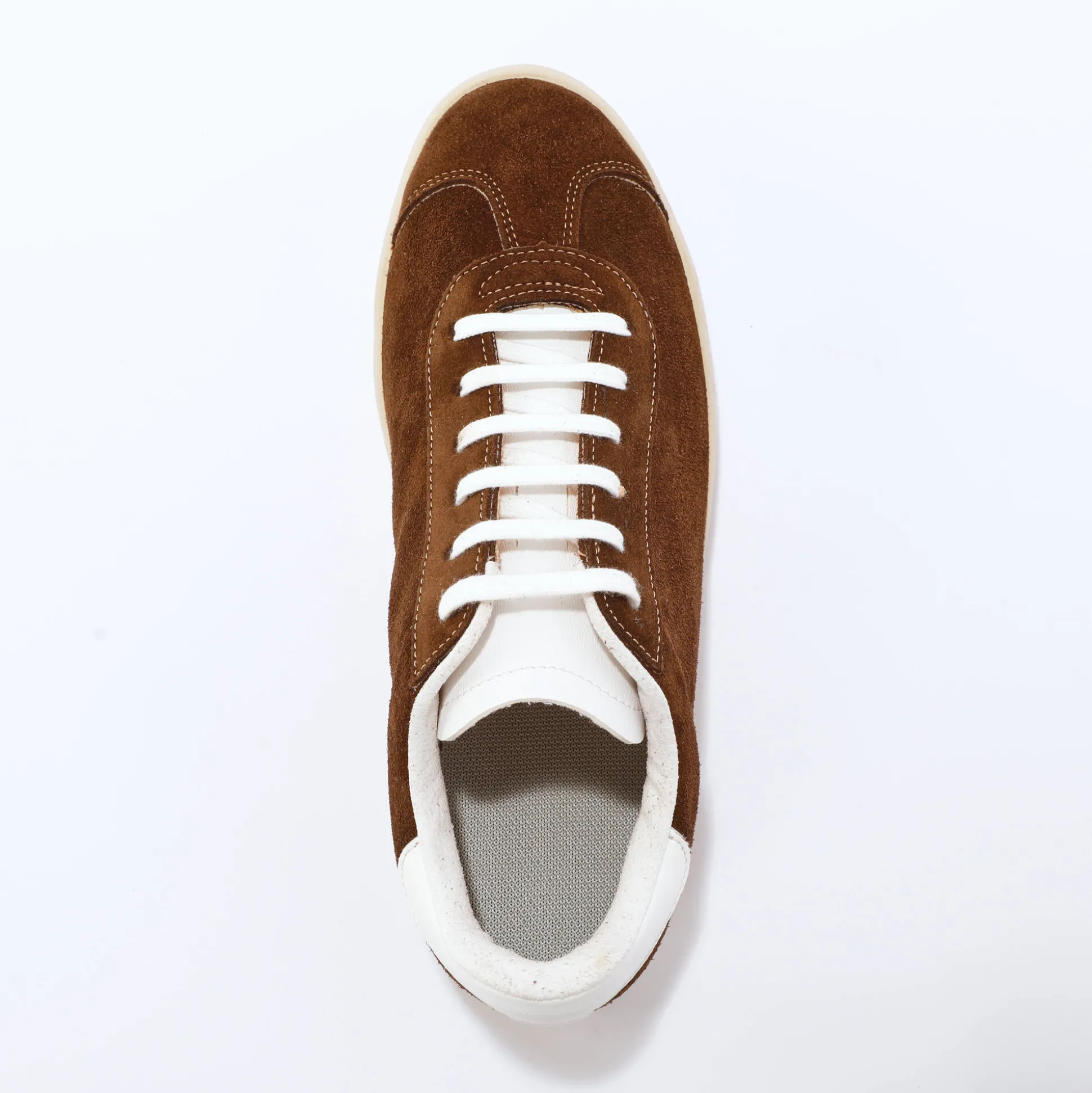 Vintage sneakers in splitleer, gekleurd