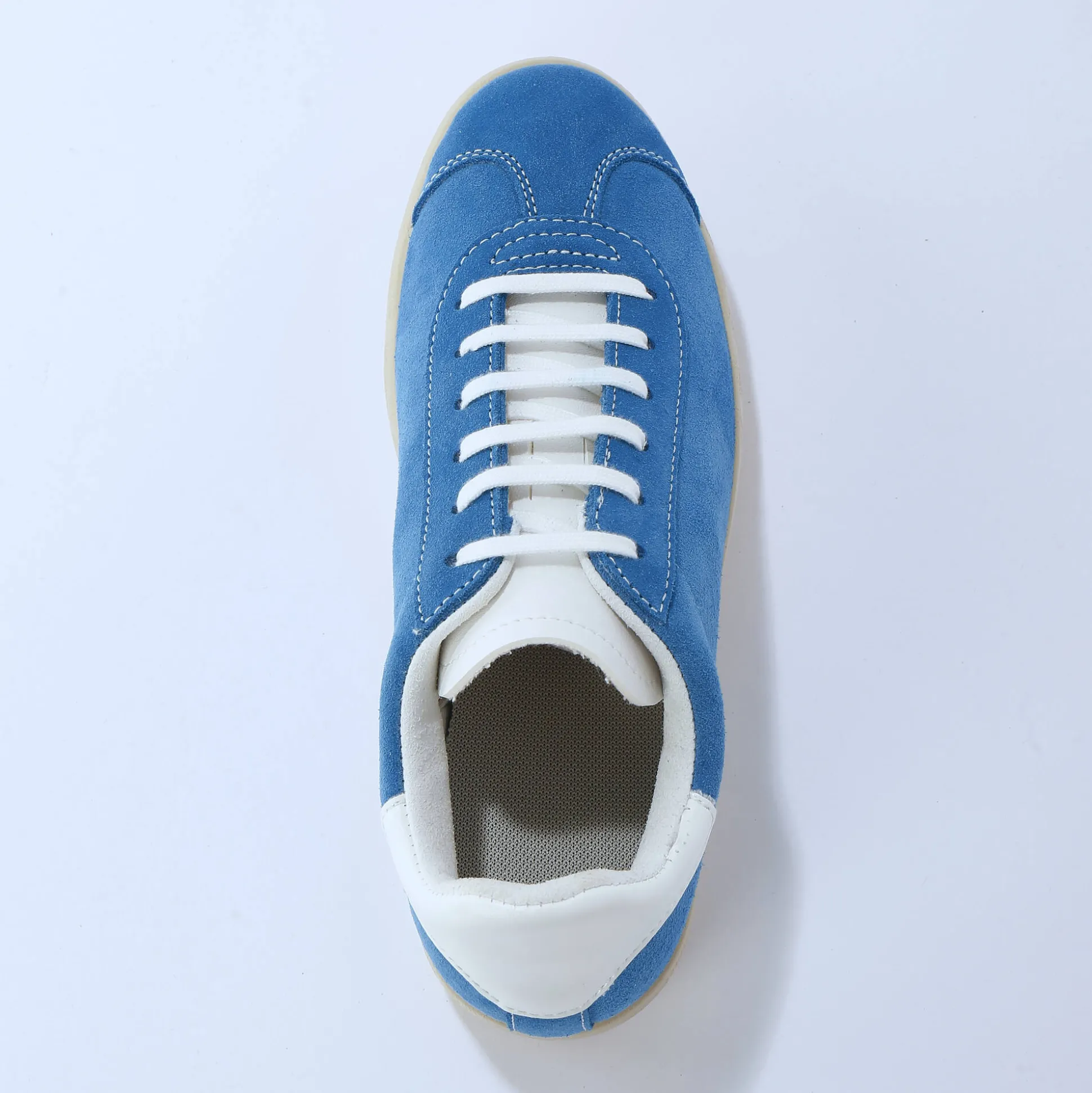 Vintage sneakers in splitleer, gekleurd