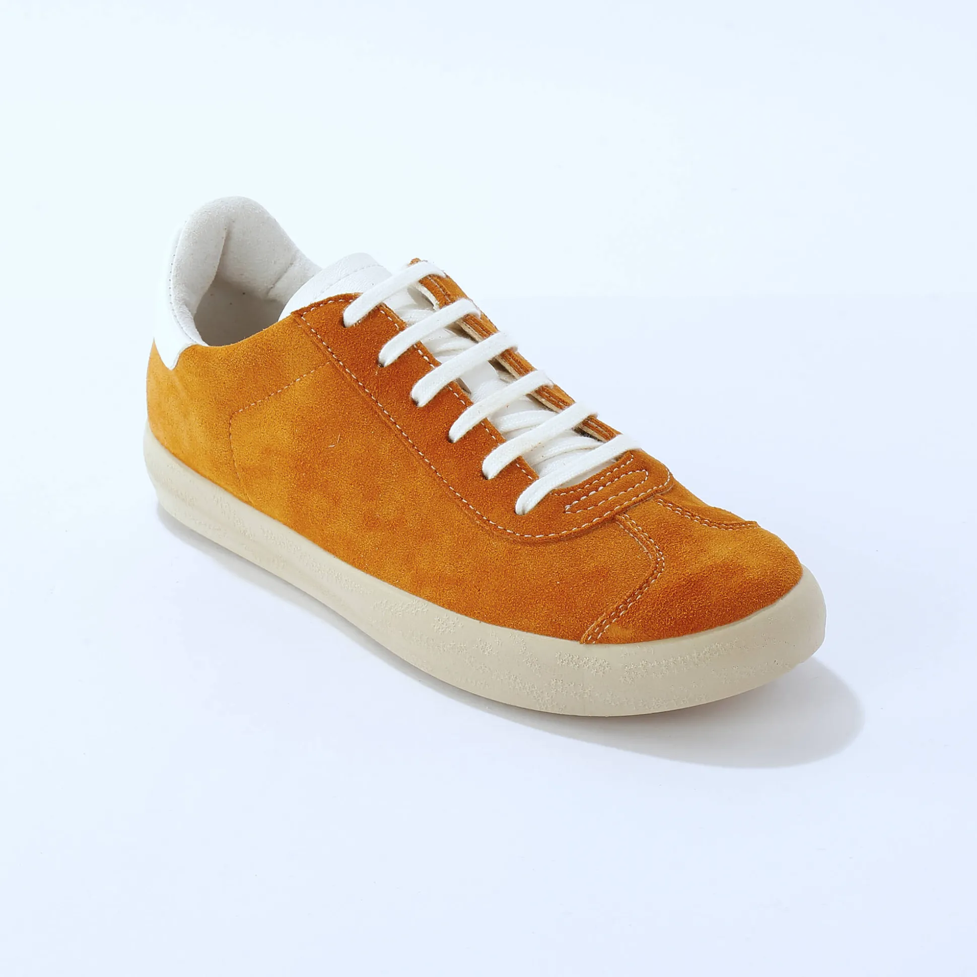 Vintage sneakers in splitleer, gekleurd
