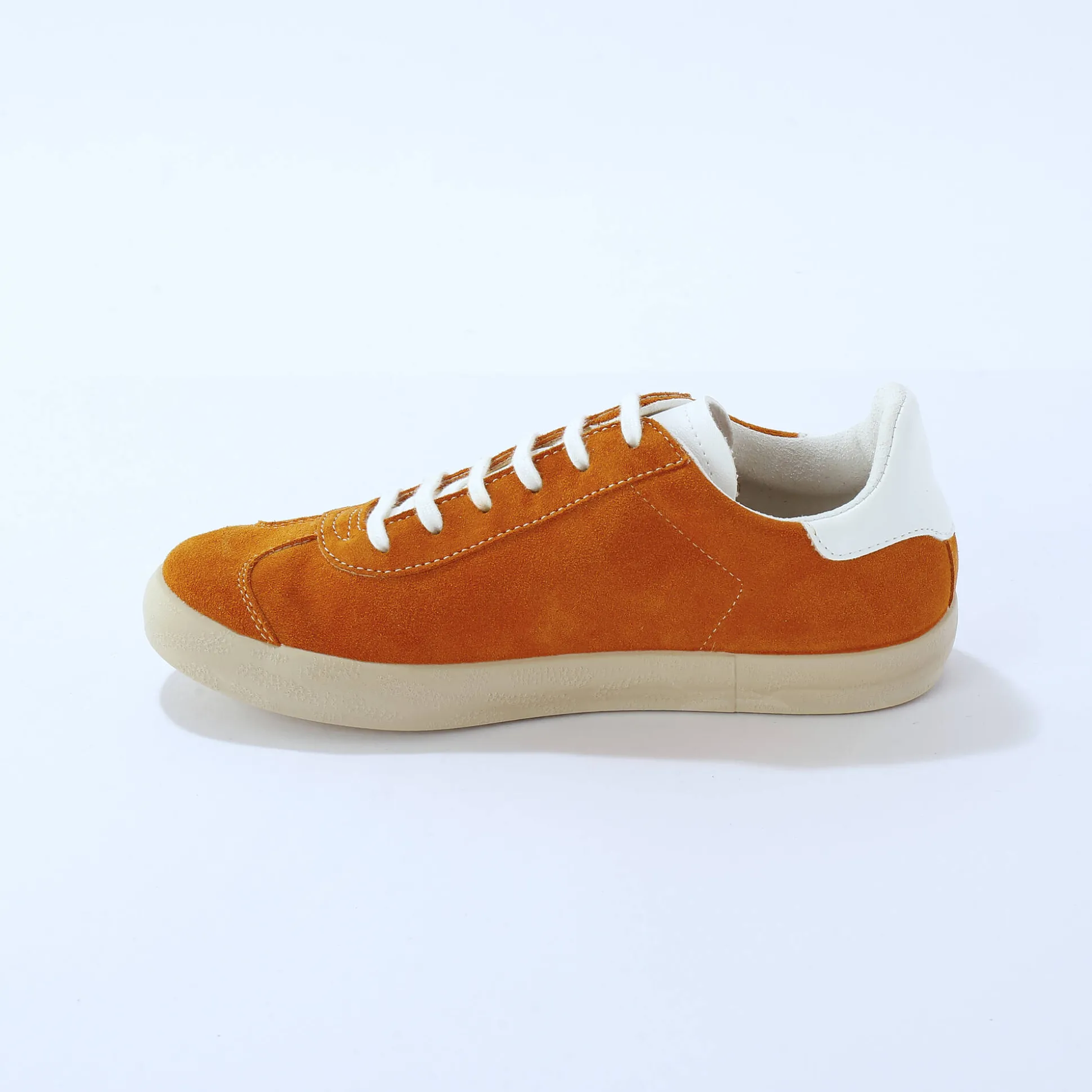 Vintage sneakers in splitleer, gekleurd