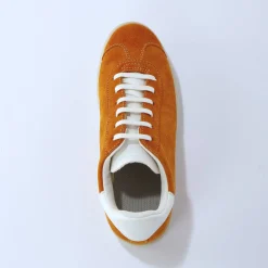 Vintage sneakers in splitleer, gekleurd