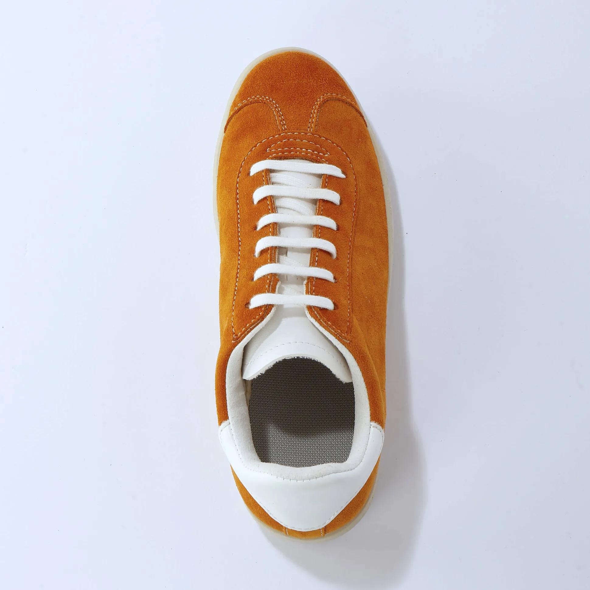 Vintage sneakers in splitleer, gekleurd