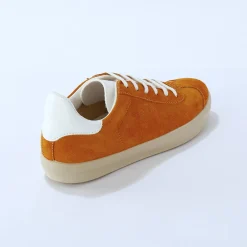 Vintage sneakers in splitleer, gekleurd