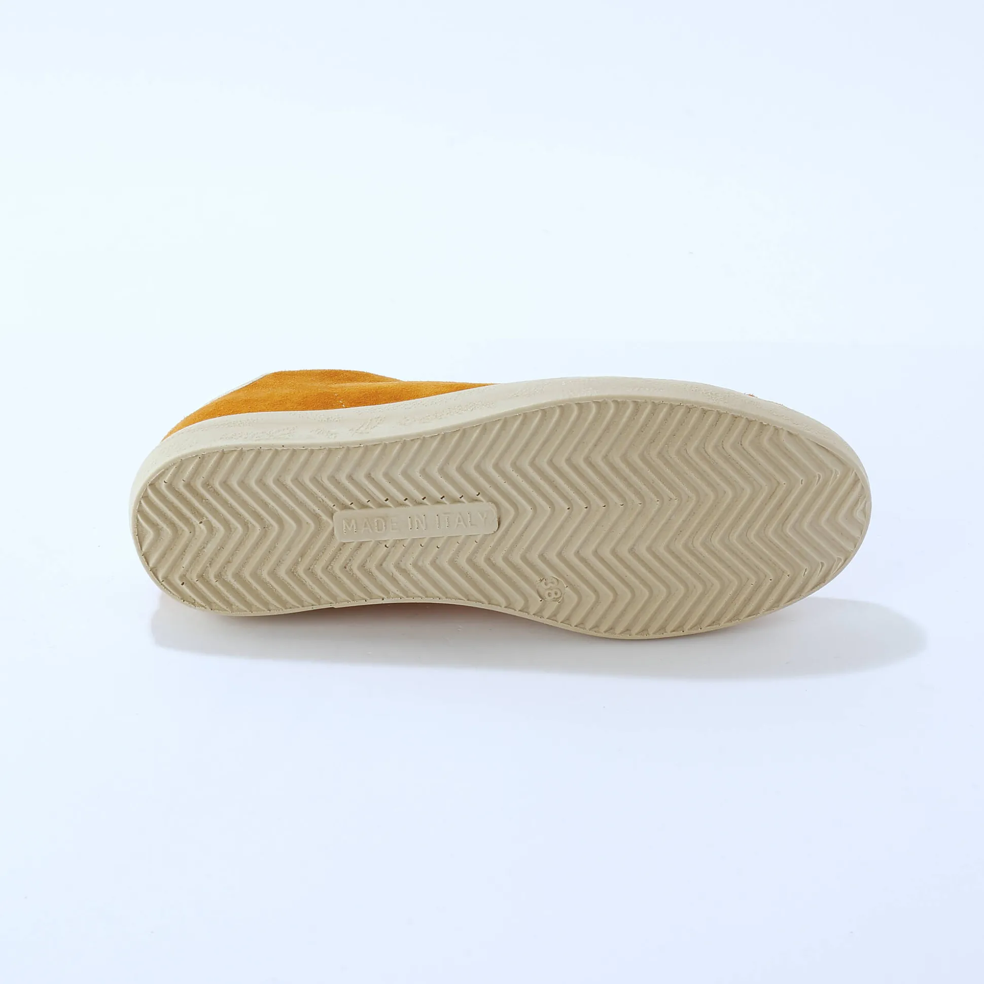 Vintage sneakers in splitleer, gekleurd