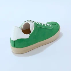Vintage sneakers in splitleer, gekleurd