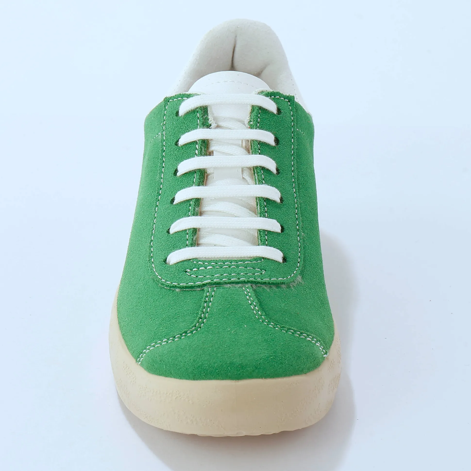 Vintage sneakers in splitleer, gekleurd