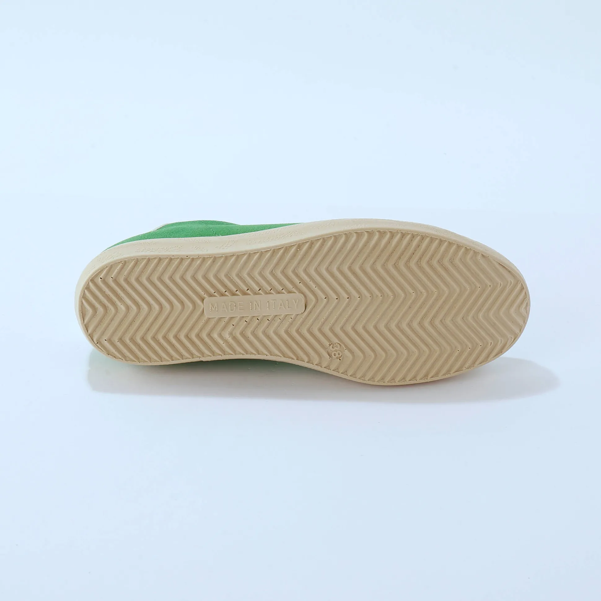 Vintage sneakers in splitleer, gekleurd