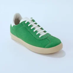 Vintage sneakers in splitleer, gekleurd