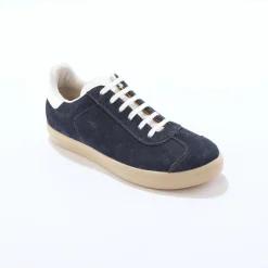 Vintage sneakers in splitleer, gekleurd