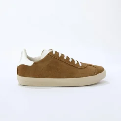 Vintage sneakers in splitleer, gekleurd
