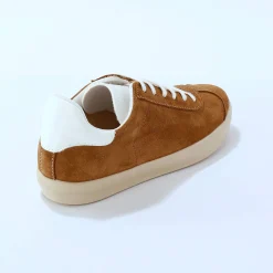 Vintage sneakers in splitleer, gekleurd