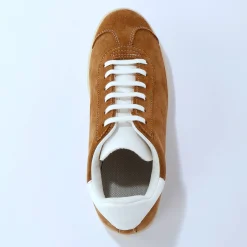 Vintage sneakers in splitleer, gekleurd