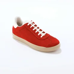 Vintage sneakers in splitleer, gekleurd