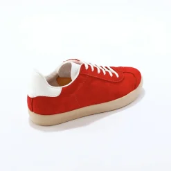 Vintage sneakers in splitleer, gekleurd