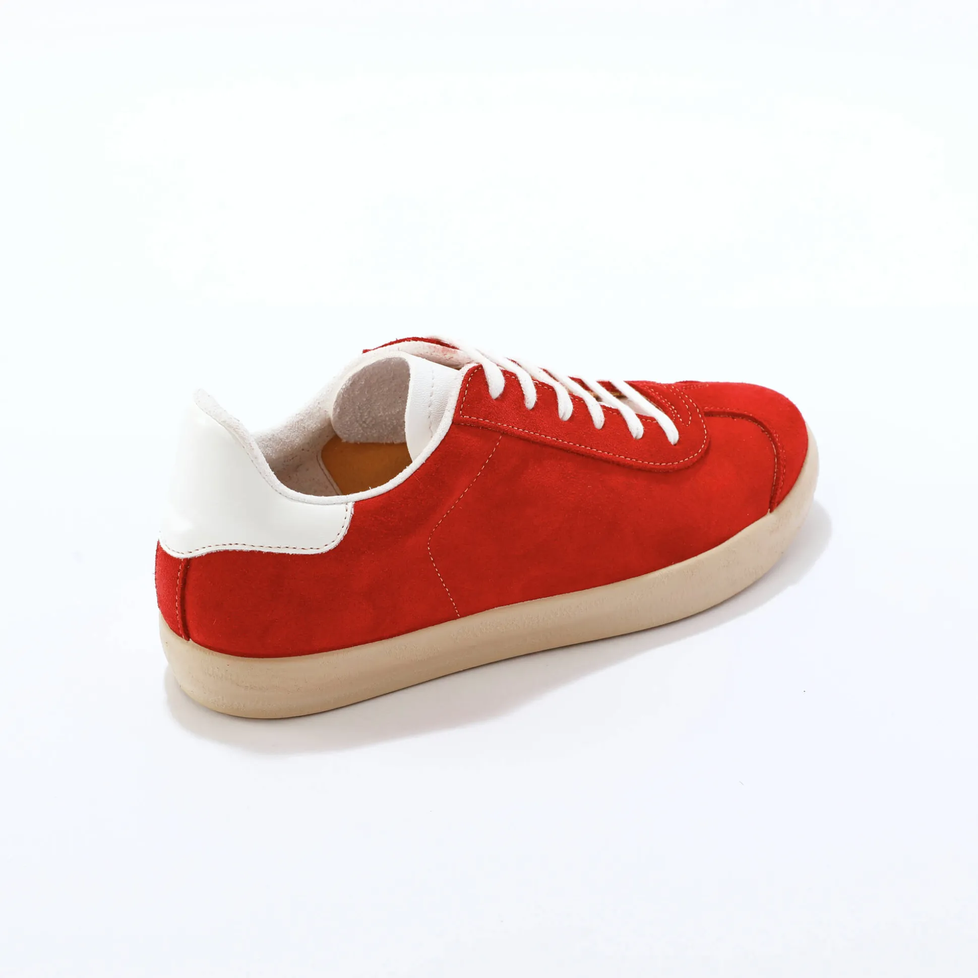Vintage sneakers in splitleer, gekleurd