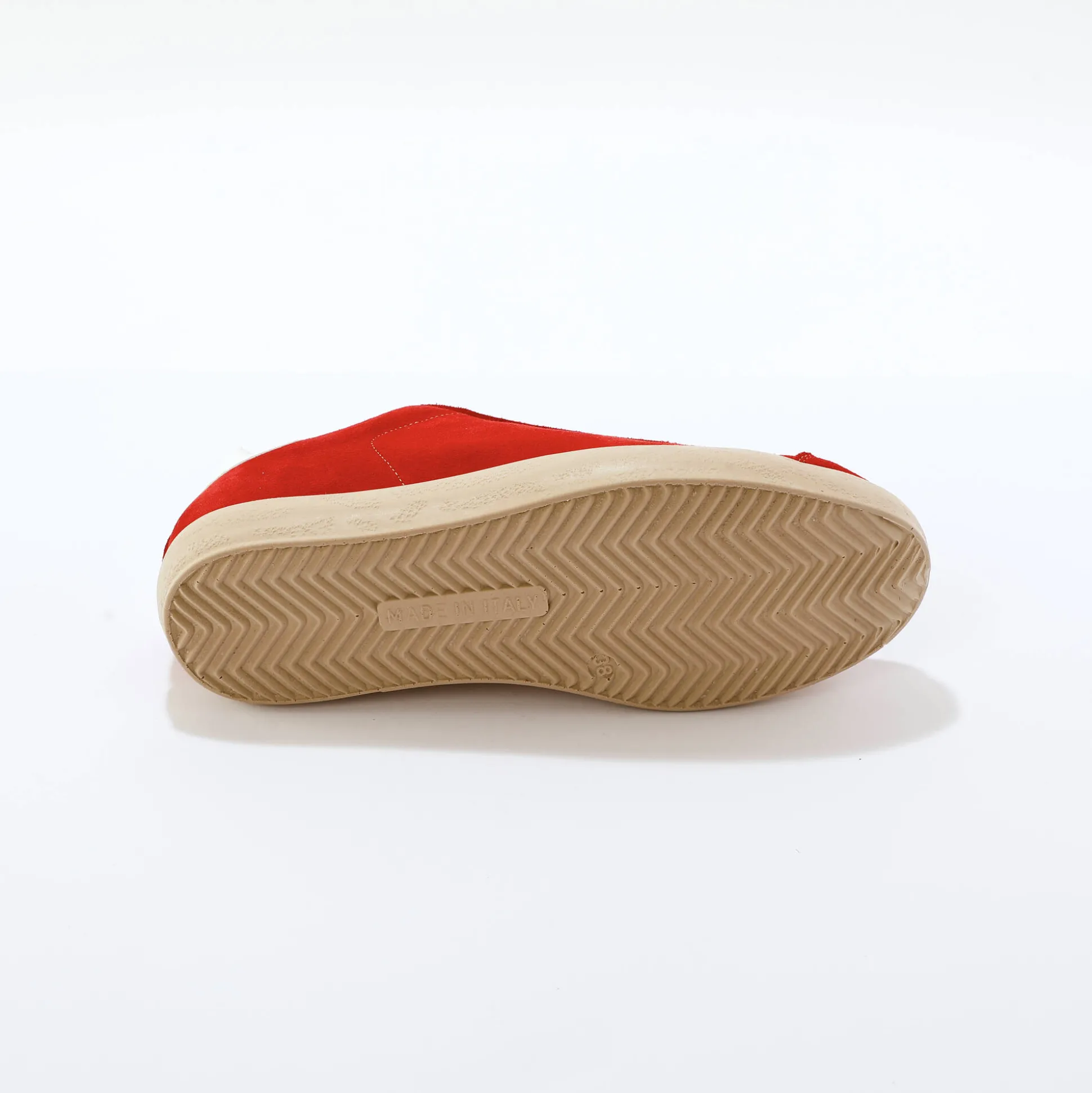 Vintage sneakers in splitleer, gekleurd
