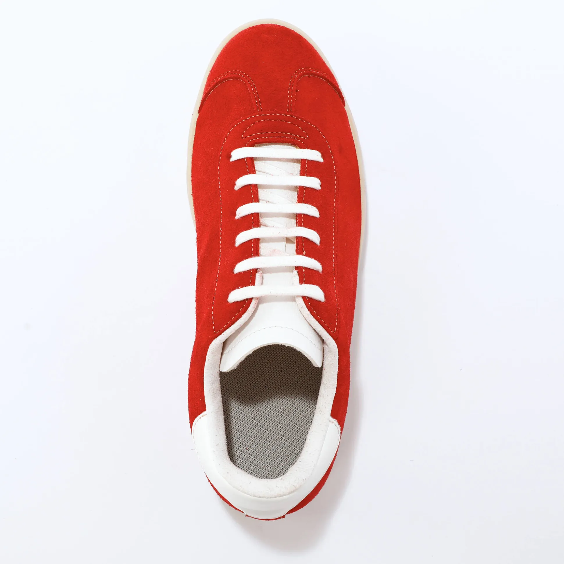 Vintage sneakers in splitleer, gekleurd
