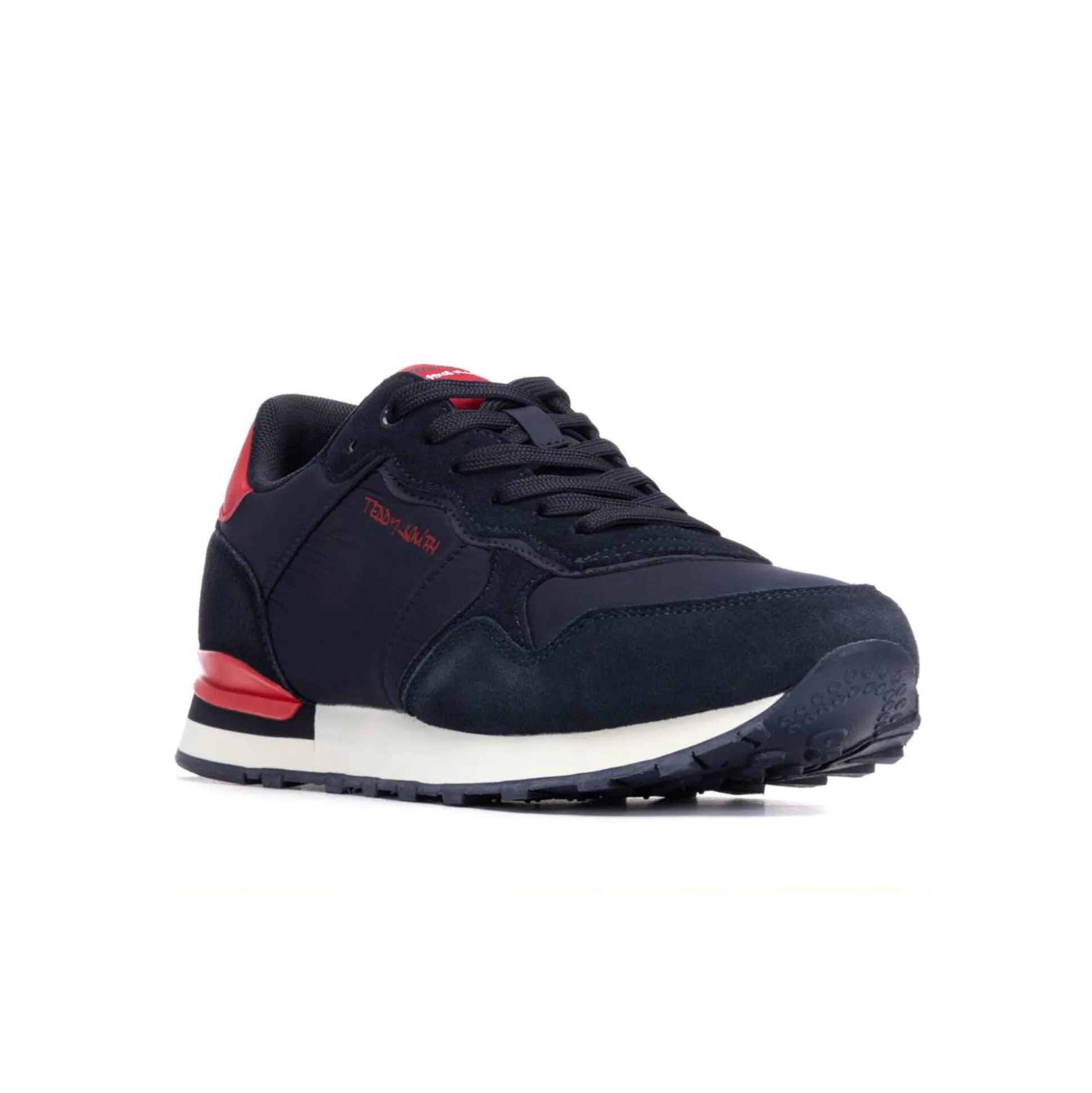 Vintage sneakers met kleurdetail