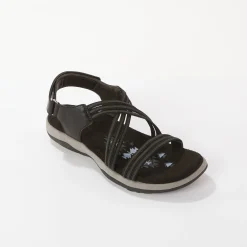 Wandelsandalen met elastische scratchriempjes