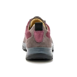Wandelsneakers met rits en veters, breed model in leer