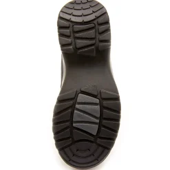 Wandelsneakers met rits en veters, breed model in leer