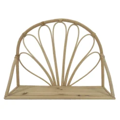Wandplank met boogvorm in rotan