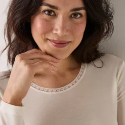 Warm T-shirt met lang mouwen in wolmix