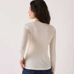 Warm T-shirt met lang mouwen in wolmix