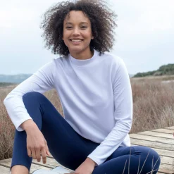 Warm T-shirt met lange mouwen, opstaande kraag