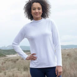 Warm T-shirt met lange mouwen, opstaande kraag