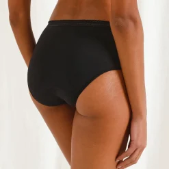Wasbaar menstruatiebroekje in biokatoen(**) met hoge taille - zware vloed