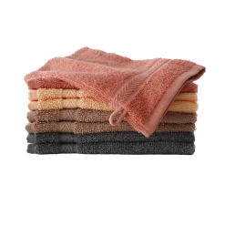 Washandje in katoen 420 g/m2, houtgroene kleur - set van 8