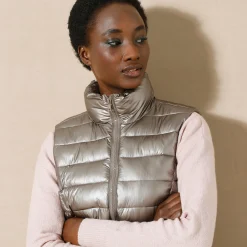 Waterafstotende metallic bodywarmer