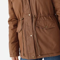 Waterafstotende parka met fleecevoering