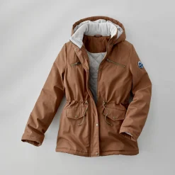 Waterafstotende parka met fleecevoering
