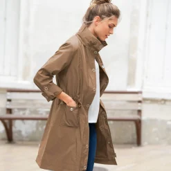 Waterafstotende parka met kap