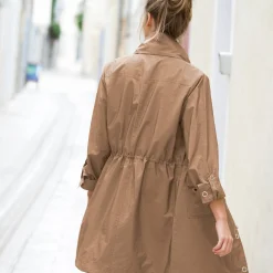 Waterafstotende parka met kap