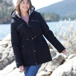 Waterafstotende parka met fleecevoering