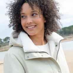 Waterafstotende parka met kap, voering van sherpafleece