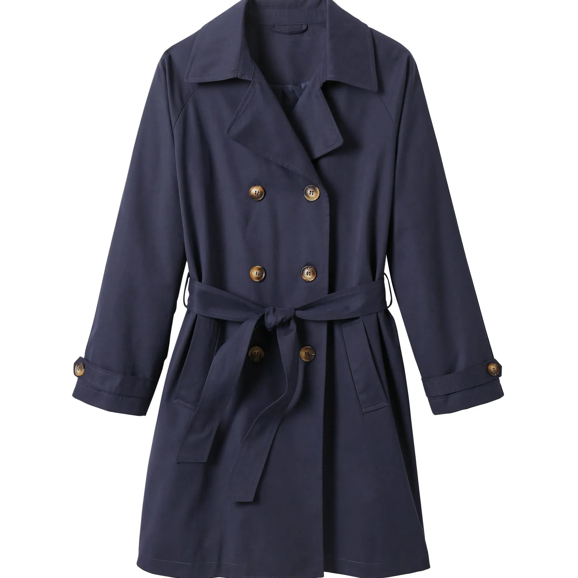 Waterafstotende trenchcoat met verwijderbare ceintuur
