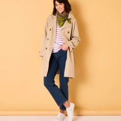 Waterafstotende trenchcoat met verwijderbare ceintuur