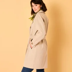 Waterafstotende trenchcoat met verwijderbare ceintuur