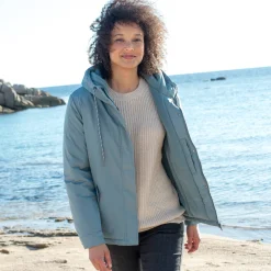 Waterdichte parka met rits en kap
