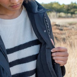 Waterdichte parka met rits en kap