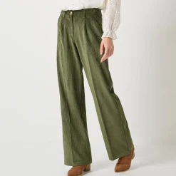 Wijde broek in velours