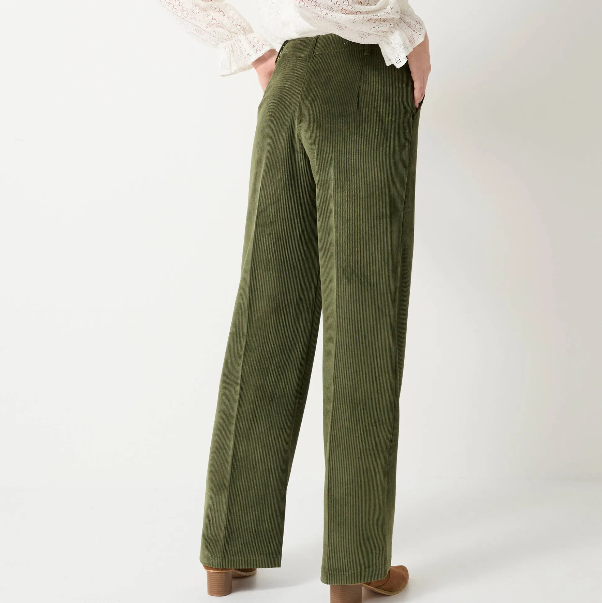Wijde broek in velours