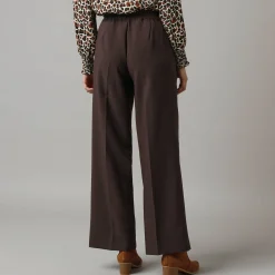 Wijde broek met bandplooien
