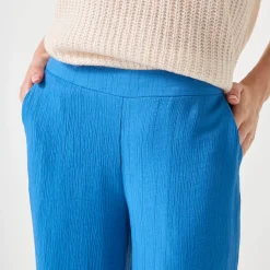 Wijde broek met materiaaleffect